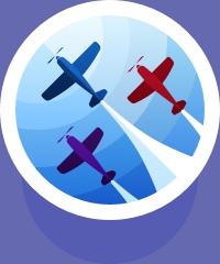 Multiple Planes Flight icon badge