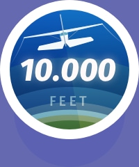 10,000 Feet Altitude Flight icon badge